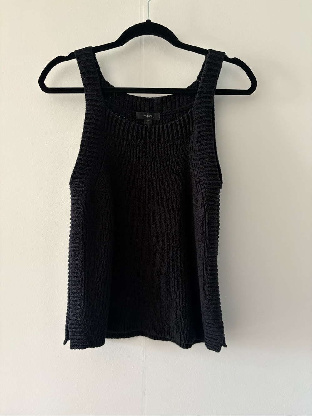J. Crew Black Ribbed Knit Tank